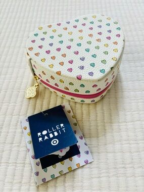 Roller Rabbit x Target Collaboration Disco Hearts Wave Heart Shaped Jewelry Case